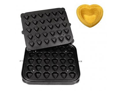 Plates for Tartlet machine TMPIC - Tartlet shape: Heart - 51x46mm