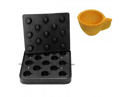 Plates for tartlet machine TMPIC - Tartlet shape: Cup - 72 x 57mm