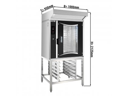 Pekáreň - konvektomat - digitálna - 10x EN 60x40 - vr. digestory, základne