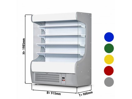 Chladící přístěnná vitrína - 1,0 m - +1 ~ +10 °C - 4 police
