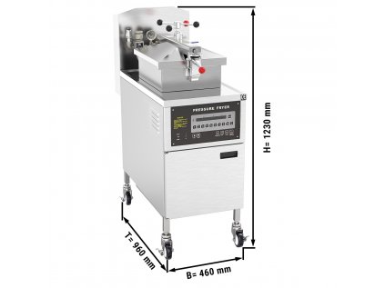 Elektrická vysokotlaková fritéza - 24 litrov (13,5 kW)