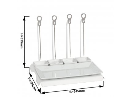 Skewer hanger - White - incl. 4 skewers