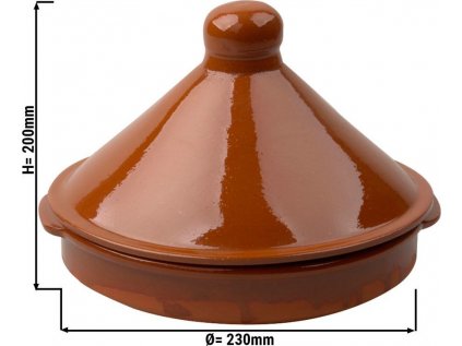 (1 ks) CLASSICO - miska na tapas s vekom - Ø 23 cm - hnedá