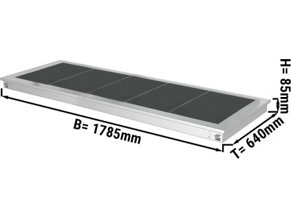 Ohřevná deska - 1,8m - 5x GN 1/1
