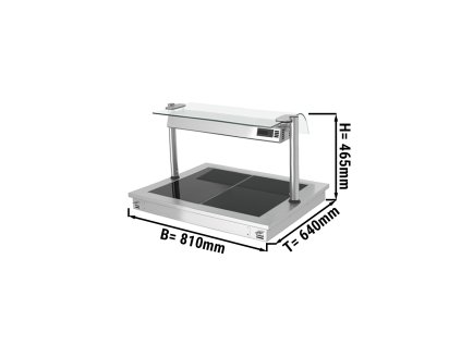 Ohrevná doska - 0,8m - 2x GN 1/1 - so sklenenou zábranou proti kýchaniu