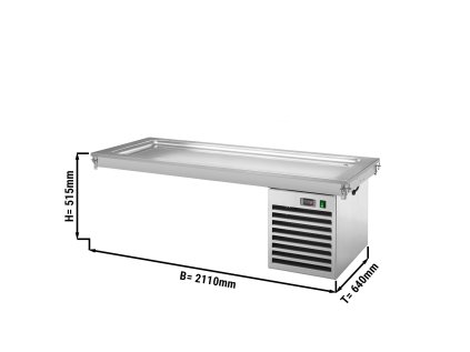 Instalační chladící deska - 2,1m - +2 ~ +8 °C - 6x GN 1/1
