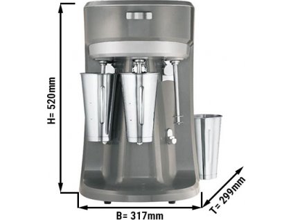 Koktailový/ tyčový mixér - 3x 0,75 litra - s 3 miešadlami