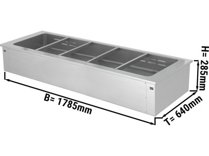 Instalační ohřevná vana - 1,8m - 5x GN 1/1