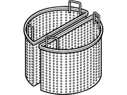 2x 1/2 koš pro varné kotle o objemu 200 litrů