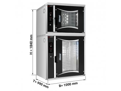 2x Pekárna - plynová konvekční trouba - Digitální - 6x + 10x EN 60x40