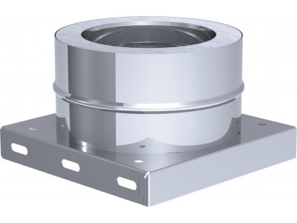 Základová deska pro komínové potrubí -  Ø 350 mm - s kondenzačním odtokem ukončeným vnějším závitem o velikosti 1/2"
