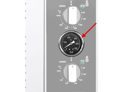 Zobrazení teploty 500 °C - pro modely POE