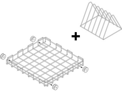 Koš pro myčku na hrnce - 665 x 665 mm