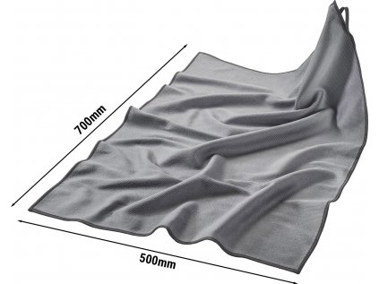 (10 kusů) Utěrka z mikrovlákna leštící / utěrka šedá - 50 x 70 cm