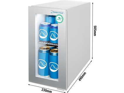 GASTRO COOL | Presklená chladnička na nápoje - 15 litrov - strieborná