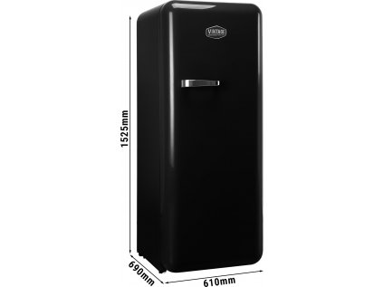 GASTRO COOL | Retro chladničky - 228 litrov - Čierna