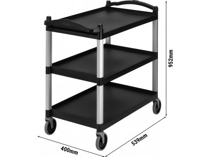 CAMBRO | Servírovací vozík / Přepravní vozík KD - 3 patra - černý