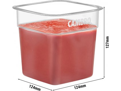 CAMBRO | CAMSQUARES® polypropylén FreshPro - nádoba 0,9 litra - priehľadná