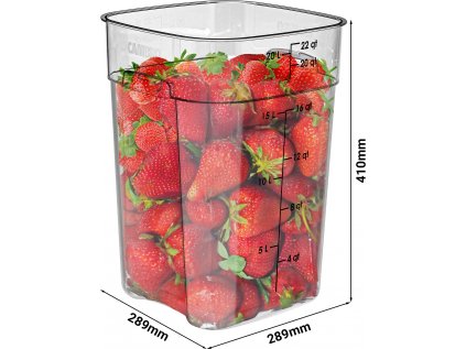 CAMBRO | Nádoba CAMWEAR® FreshPro - 20,8 litrov - priehľadná