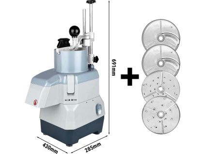 Elektrický kompaktní kráječ zeleniny - 735 wattů - včetně 4 řezných/strouhacích kotoučů