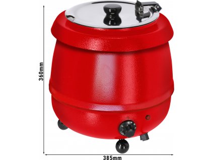 Ohrievač polievky - 9 litrov - červená
