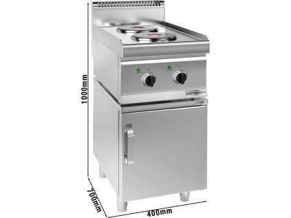 Elektrický sporák - 2x plotýnka kulatá (4,6 kW) - vč. podstavce s 1 dveřmi