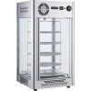 Ohřevná vitrína - 470 mm - 1,2 kW - s 4 policemi - nerezová ocel