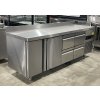 Chladicí stůl PREMIUM - 2330x700 mm - se 2 dveřmi a 4 zásuvkami a s obkladovým panelem