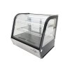 Stolní chladicí vitrína - 120L - stříbrná zaoblená