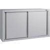 Nerezová nástěnná skříňka PREMIUM 1,2 m - s posuvnými dveřmi