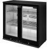 Barová chladnička - 900 x 510 x 920 mm, 220 litrov - s 2 sklenenými dverami