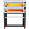 Pec na pizzu 6 + 6 x 34 cm - s podstavbou a digestorom
