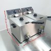 Elektrická fritéza 8 + 8 litrů - 6,5 kW