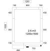Chladicí box - 1200x1500 mm - 2,60 m³