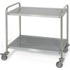 Servírovací vozík - 1 200x600 mm - se 2 policemi - 2 kolečka s brzdou - celková nosnost: 80 kg