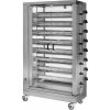 Plynový gril na kuřata ECO s 8 rožni pro 48 kuřat - 1098 x 480 x 1992 mm