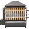Gril na dřevěné uhlí se 3 rožni pro 15 kuřat - 1350 x 610 x 1390 mm