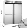 Chladnička Premium - 1,4 x 0,81 m - 4 polovičné dvere z nerezovej ocele