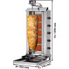 Kebab gril 5 pohyblivých horákov do 80 kg