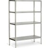 Nerezový regál ECO - 1,4 x 0,5 m - se 4 policemi (NASTAVITELNÉ)