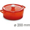 Litinový hrnec - Ø 200 mm - oranžový