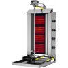 Gril na gyros/kebab - 4 hořáky (pohyblivé) - max. 60 kg - vč. křídlových dvířek