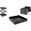 Systém víka a spodku na pizzu o rozměrech 410 x 410 x 85 mm | Thermobox | Ohřívací Box | Izolovaný box