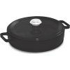 Litinový hrnec mělký - Ø 240 mm - černý