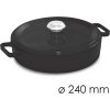 Litinový hrnec mělký - Ø 240 mm - černý