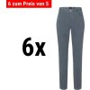 (6 pieces) KARLOWSKY | Ladies' 5‑Pocket Work Trousers – Anthracite - Size 46 - Organic Cotton Stretch