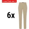 (6 pieces) KARLOWSKY | Ladies' 5‑Pocket Work Trousers – Pebble Grey - Size 52 - Organic Cotton Stretch