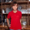 (6 pieces) KARLOWSKY | Ladies Workwear Polo Shirt – Red - Size S - 100% Cotton