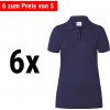 (6 pieces) KARLOWSKY | Ladies Workwear Polo Shirt – Navy - Size S - 100% Cotton