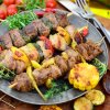 detail meat kebabs